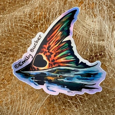 Redfish Decal Sticker I HEART Redfish Vinyl Holographic | Emily Bucher