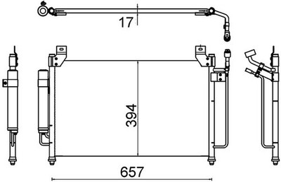 MAHLE AC 642 000S Kondensator, Klimaanlage für MAZDA