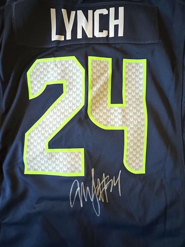 Marshawn Lynch Seattle Seahawks RB Signed Nike On Field Jersey w/JSA COA - Image 2 of 4