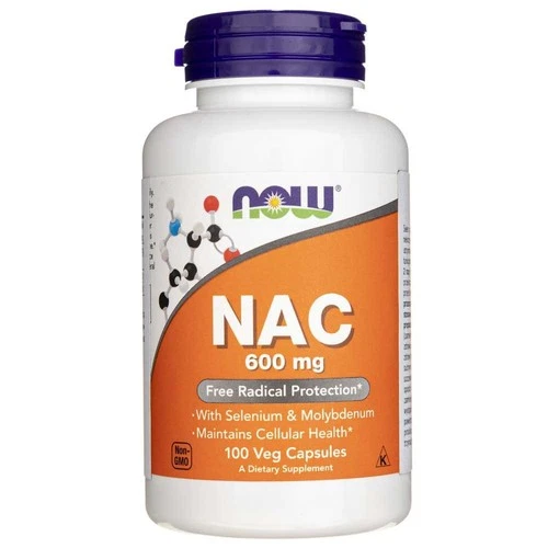 Now Foods NAC N-Acetyl-L-Cysteine Cysteine 600mg 100 Veg. Capsules Selenium