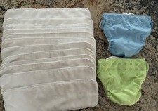 Bum Genius Adjustable One Size Cloth Diapers - 2 diapers plus 12 liners