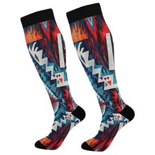 Nander Native American Tapestry Patterns Compression Socks Women Men 21-22, A