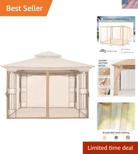 Polyester Mosquito Screen Walls for 10x10 Patios - Easy Assembly