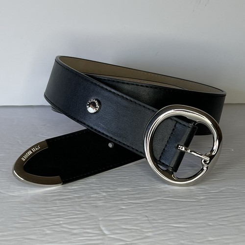 EUC Steve Madden Men’s Faux Leather Belt Silver Tone Buckle Size XL Work Wear - Picture 1 of 12