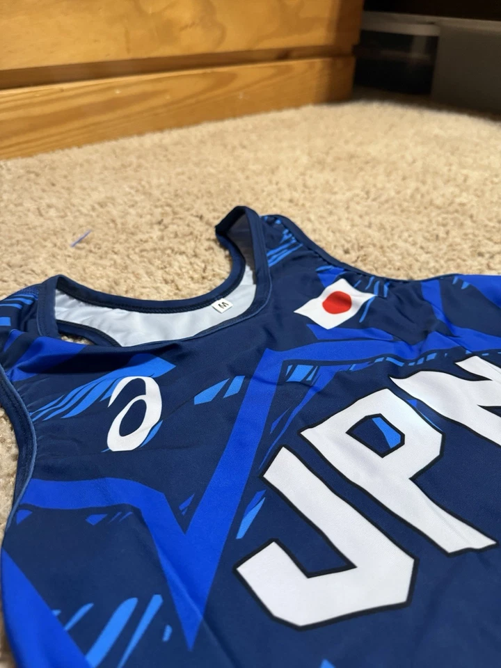 Camiseta de lucha libre por equipos mundiales de Japón para hombre pequeña azul Foto 2 de 4