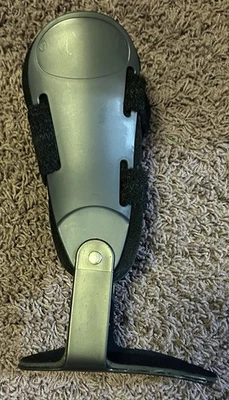 BraceAbility Hinged Ankle Stabilizer Brace Right Size S Gray/Black 10A02 - Image 1 of 4