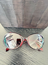 Sunglasses by SAMA Eyewear Model KIM in RED/TEAL Color Combination