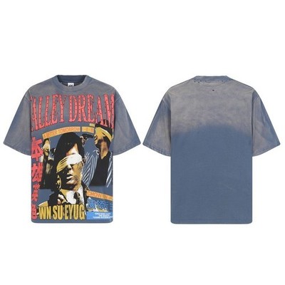 Vale Forever Vintage Letter Print, Distressed Finish T-shirt