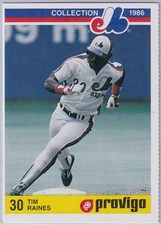 1986 Provigo Montreal Expos Tim Raines #7