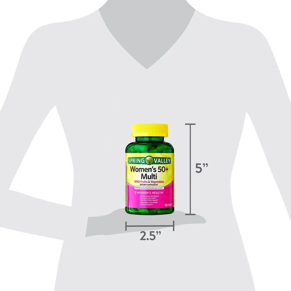 Spring Valley Women's 50+ Multi Tablets, 150 Count - Image 4 of 4