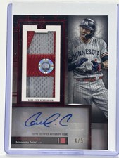 2024 Topps Museum Collection Carlos Correa MLB Authenticated Relic Auto /5