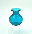 Vintage Blenko Glass Mini Vase #3516A - Turquoise