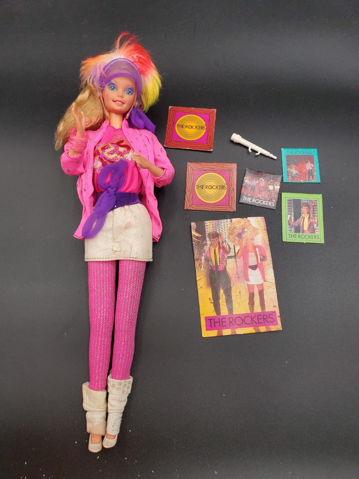 Muñeca Barbie and the Rockers Mattel 1985 vintage - traje original - con extras