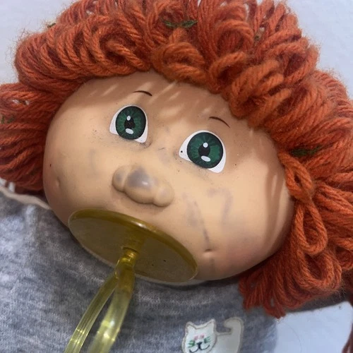 Cabbagepatch Kids Vintage 1978-1982 Red Hair Green Eyes Pacifier Girl Doll