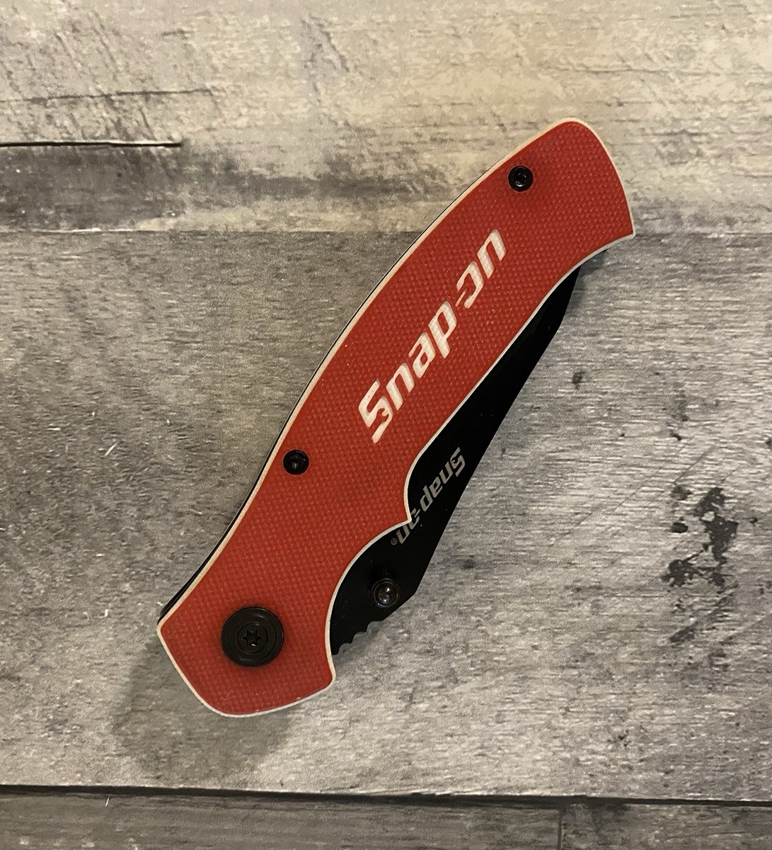 Snap-On Snap On #870993 Red Stainless Steel Linerlock Folding