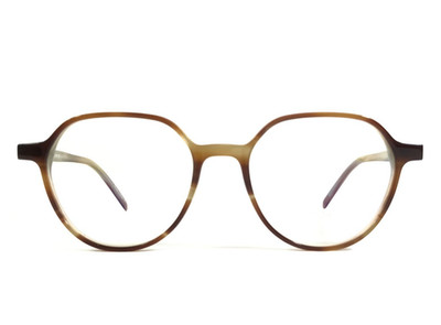 Tom Davies Eyeglasses Frames TD779 Col. 1591 Brown Horn Round Full Rim 49-17-145