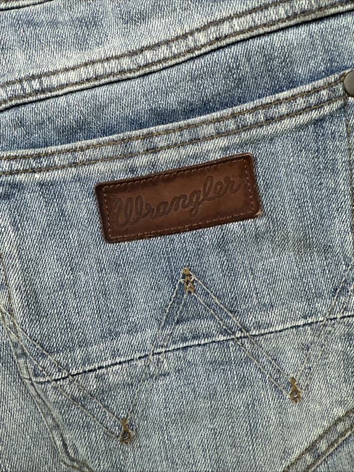 Wrangler Retro Bota Ajustada Hombres Jeans Vaquero Western Rodeo Desteñido Azul 29x34 #2450 Foto 3 de 4