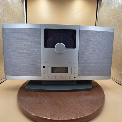 Brookstone SLCDv2.0 Slim CD Player AM FM Radio Silver Wall Mountable For Repair