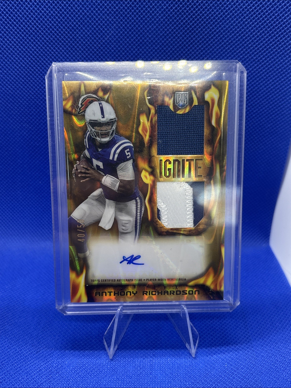 Anthony Richardson Topps Composite Resurgence Ignite Patch Autographs #AR Gold Power Surge