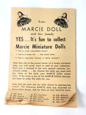 Vintage Marcie Miniature Doll Picture Catalog Brochure B  W Photos Collector