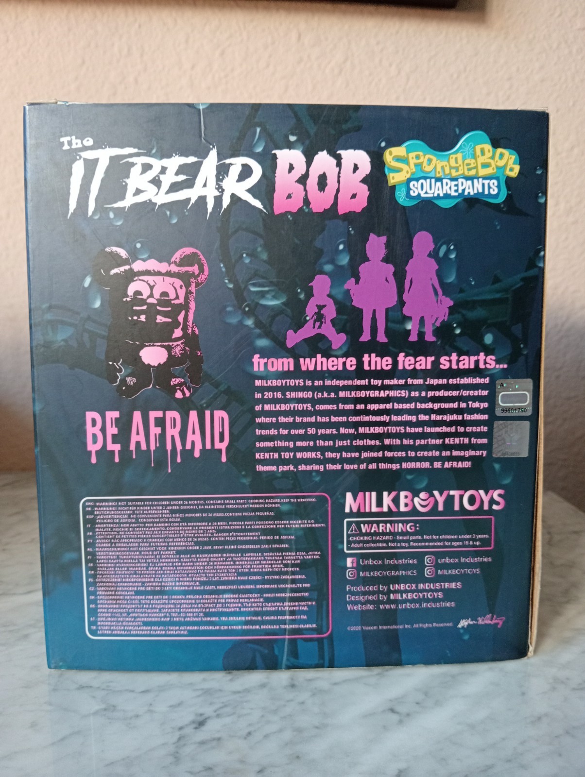 Sofubi Unbox Industries Milkboytoyz The It Bear Bob Pink Spongebob
