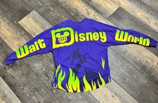 RARE Disney Spirit Jersey Maleficent Dragon Flames Purple Long Sleeve Adult Sz M