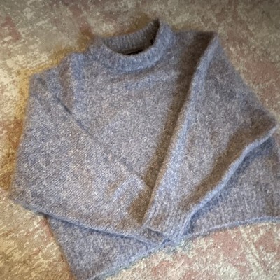 PIECES Damen Strickpullover Lila Gr. M Rundhals Langarm Uni Normalgröße