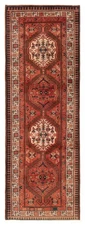 3'7" x 10'3" Vintage Hand-knotted Runner Rug Traditional Oriental Wool Carpet