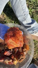 Raw Quartz Carnelian Agate Rough Specimen - High Quality Translucent Red Orange