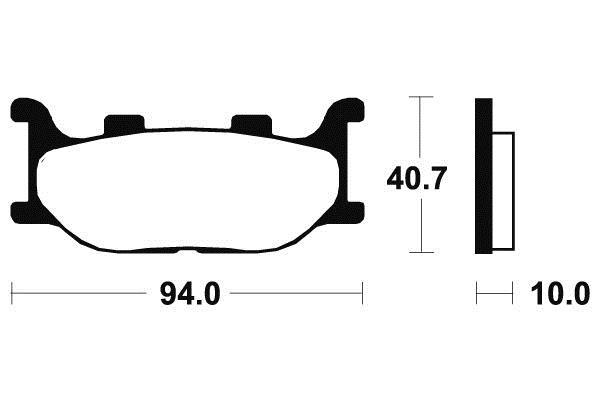 Plaquettes de frein AVANT pour YAMAHA FZ6 FAZER assurant un freinage stable