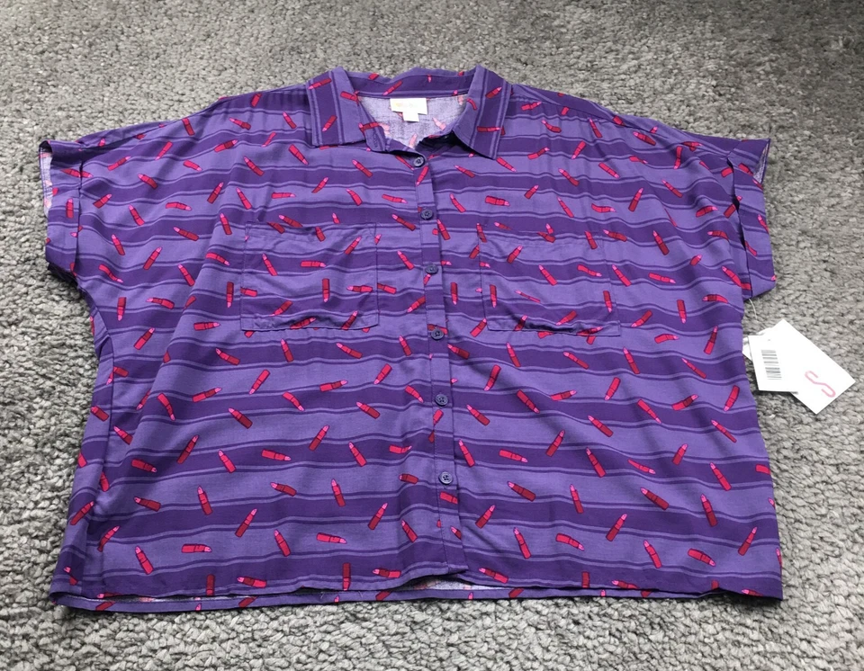 Lote de 4 tops abotonados LulaRoe ediciones básicas LOFT y Old Navy para mujer talla S Foto 2 de 4