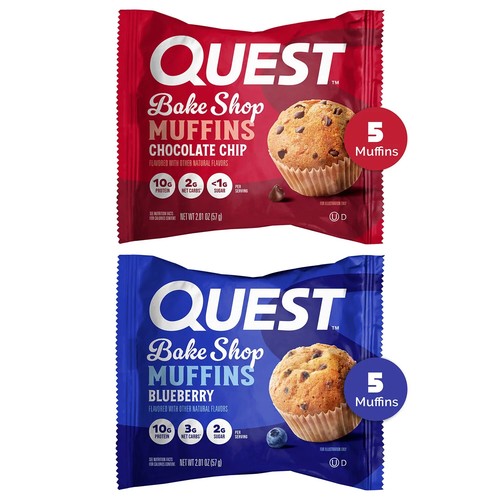 Quest Bake Shop 10g Protein Muffins, Variety Pack, 10 ct. - Picture 3 of 6