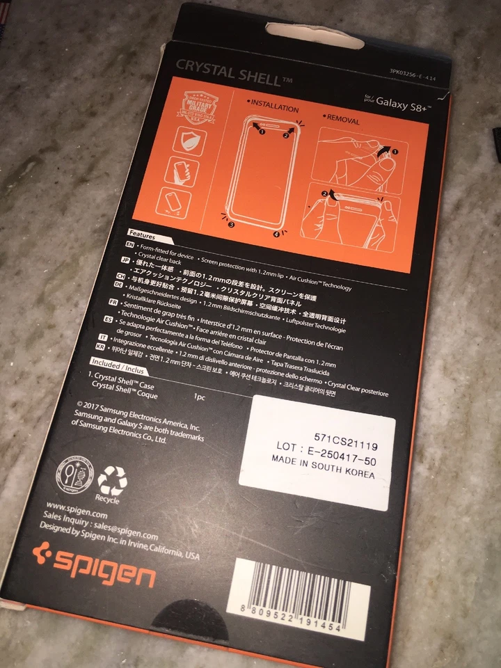 Spigen кристалл оболочки чехол для Samsung Galaxy S8 + - прозрачный кристалл 571CS21119 новый - Изображение 2 из 2