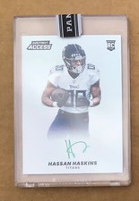 2022 PANINI INSTANT ACCESS IAA-37 RC HASSAN HASKINS 3/10 GREEN INK ON CARD AUTO