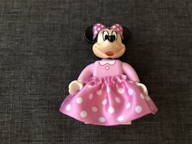 LEGO Duplo Disney Figure Minnie Mouse Mini Figure w Pink Dress Skirt From 10597