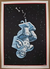 The Bathroom Suite Spaceman Variant EMEK Signed Art Screen Print Poster