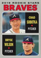 2019 TOPPS HERITAGE #172 - ROOKIE STARS - CHAD SOBOTKA / BRYSE WILSON RC