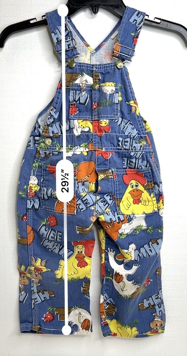 Vintage 1970's Hee Haw Liberty Denim Overalls Bib Childs