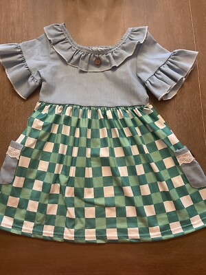 3t green dress Joanna Girls Dress main image 1