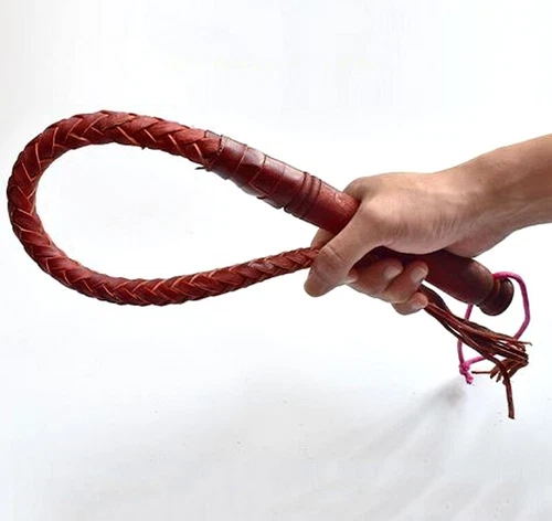 Handmade Leather Horse Bull Whip Riding Crop Cowboy Horsewhip Bull - Picture 1 of 8