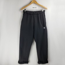 adidas Adicolor Essentials Women's Boyfriend Black Fleece Cuffed Jogger Pant M