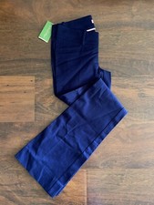 Lilly Pulitzer 2 Solid TRUE NAVY JET SET TROUSERS Bootcut Stretch Pants 33" NWT