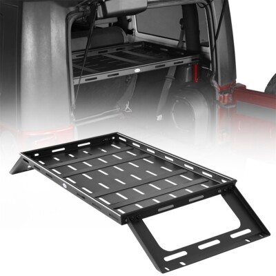 Interior Rear Cargo Basket Storage Rack for 2007-2018 Jeep Wrangler JK 2-Door