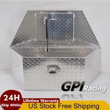 39"X16.5"X12" Aluminum Trailer Tongue Tool Box Pickup Truck Bed Storage Toolbox