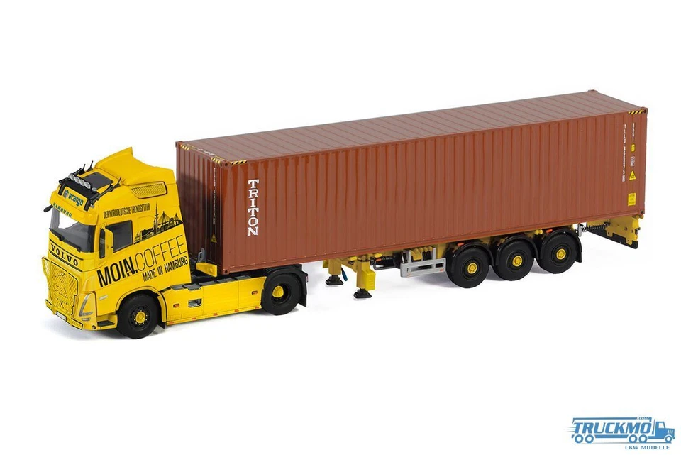 WSI Herpa acargo MoinCoffee Triton Volvo FH Globetrotter XL 20ft Containers - Bild 1 von 1