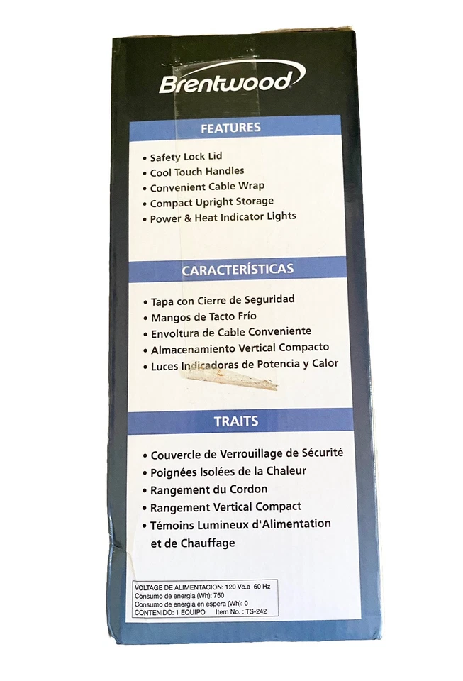 Brentwood TS-242 White 750W Compact Non-Stick Standard Dual Waffle Maker - Image 2 of 4