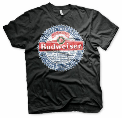 Budweiser American Lager Vintage Beer Anheuser Busch Männer Men T-Shirt Schwarz
