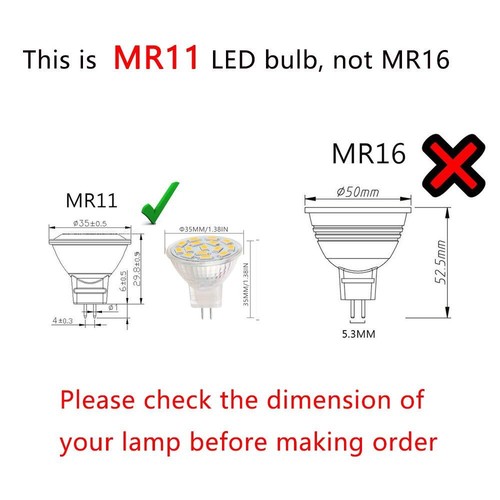 LED MR11 GU4 12V 3W 5W 7W Warm/ Cool White Replace Halogen Spot Lamp Light Bulb - Picture 6 of 13