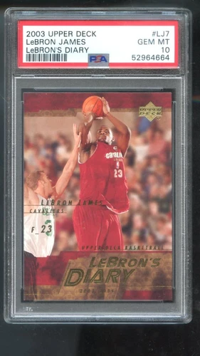 2003-04 Upper Deck #LJ7 Lebron James Diary ROOKIE RC PSA 10 Graded Card Lebron's