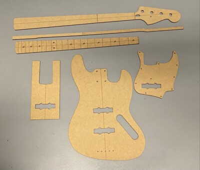 4 String Jazz Bass Standard Guitar Building/Routing templates-Laser Cut